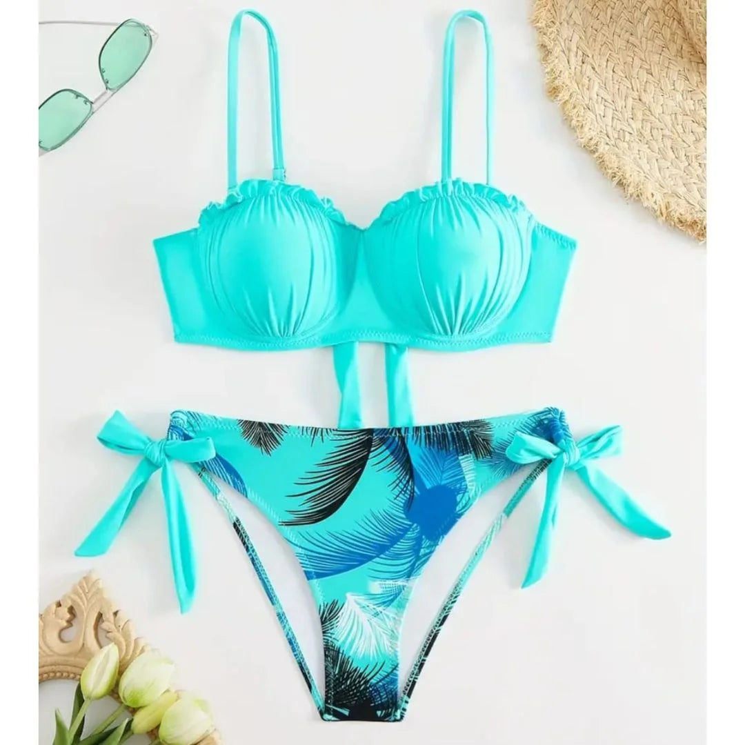 Bikini Swimsuit Solid Colour Premium Quality Bikini Set-5140