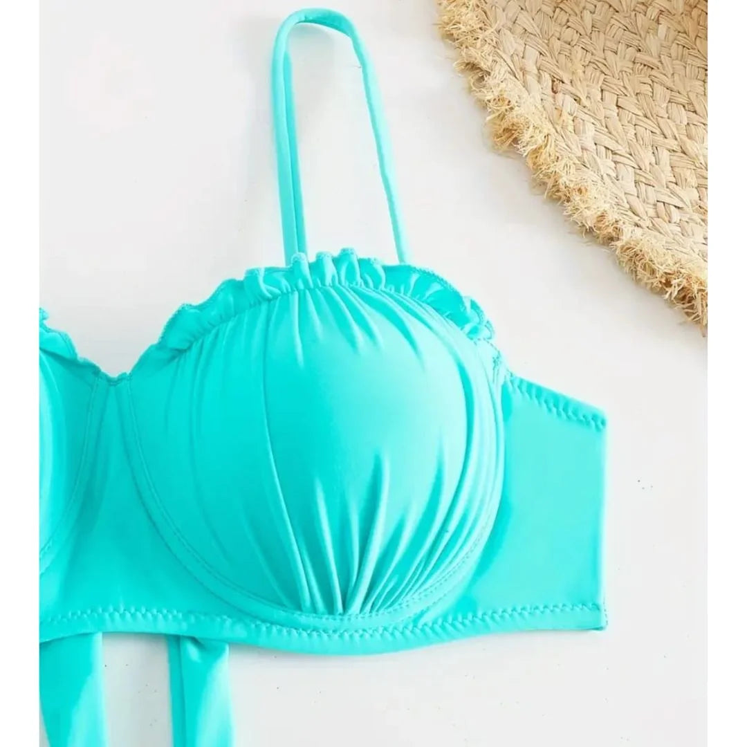 Bikini Swimsuit Solid Colour Premium Quality Bikini Set-5140