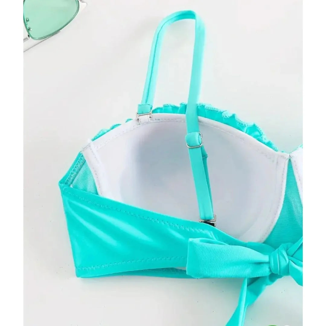 Bikini Swimsuit Solid Colour Premium Quality Bikini Set-5140