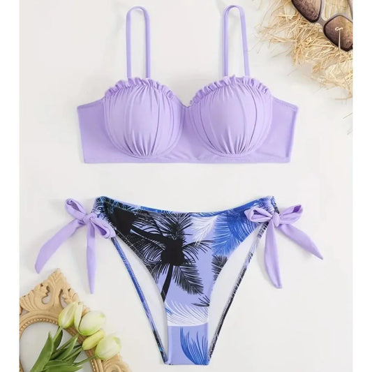 Bikini Swimsuit Solid Colour Premium Quality Bikini Set-5140