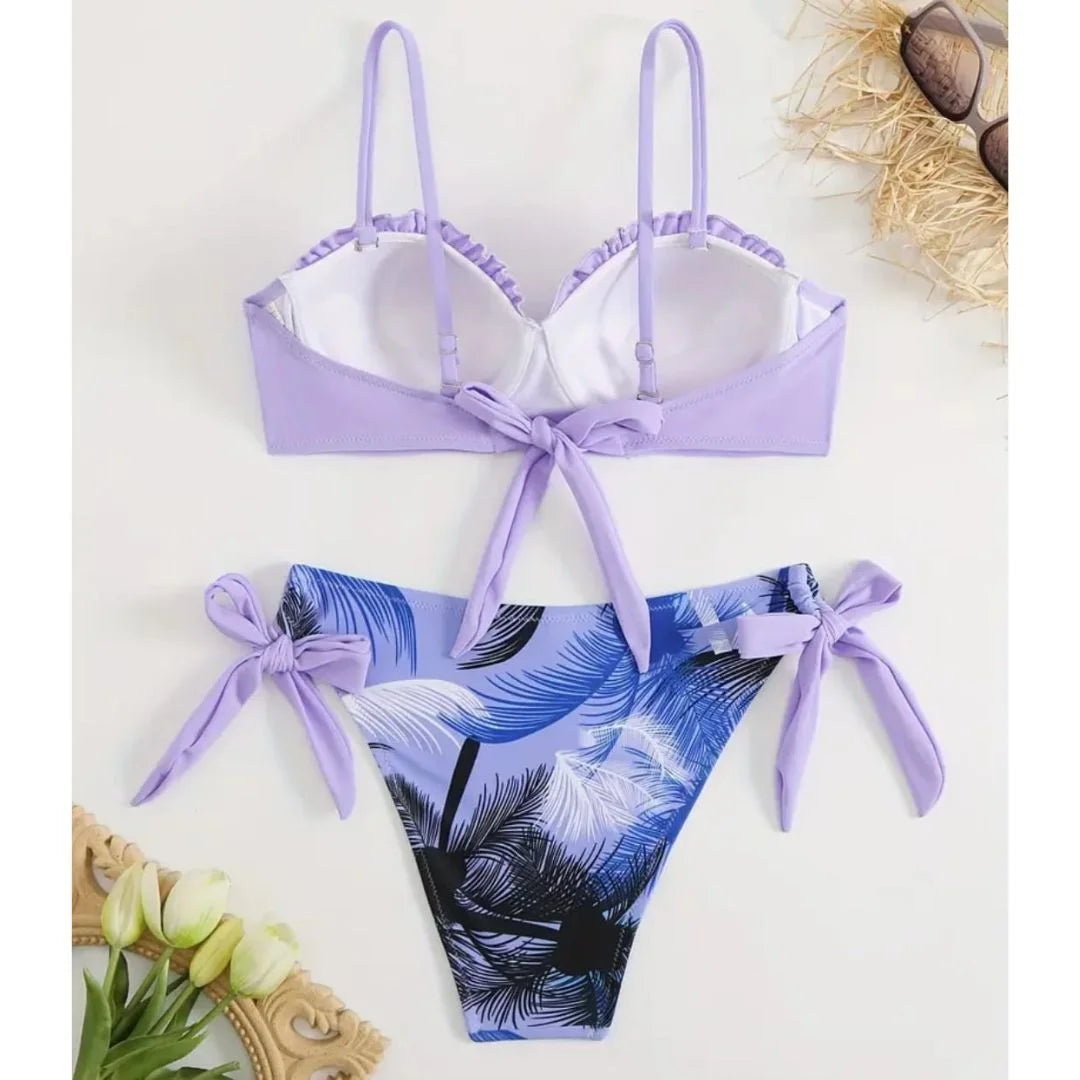 Bikini Swimsuit Solid Colour Premium Quality Bikini Set-5140