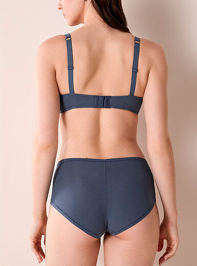 Unpadded Ribbed Plunge Bra